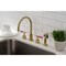 Kingston Brass KS8727CKLBS Widespread Kitchen Faucet with Brass Sprayer, Brushed Brass KS8727CKLBS - alternate 3